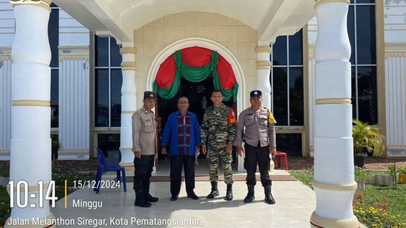 Berikan Rasa Nyaman, Polres Pematangsiantar Lakukan Pengaman Ibadah umat Kristiani