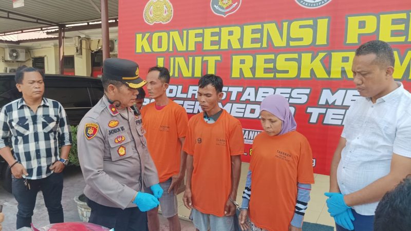 Polsek Medan Tembung Ringkus 4 Pelaku Pembunuhan Wanita yang Ditemukan Ditumpukkan Sampah