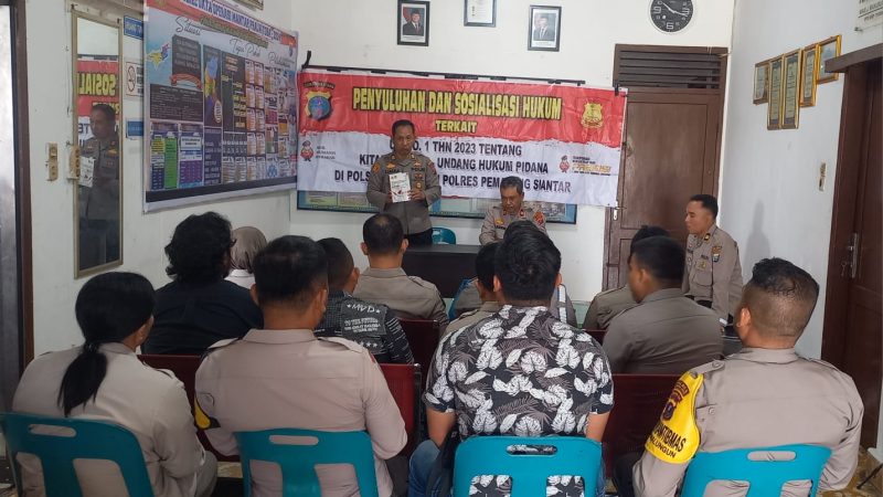 Sikum Polres Pematangsiantar Sosialisasi Kitab Undang Undang Hukum Pidana di Jajaran Polsek