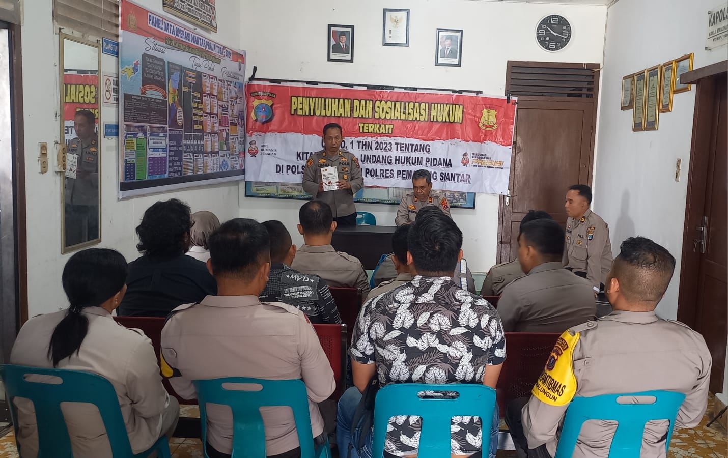 Sikum Polres Pematangsiantar Sosialisasi Kitab Undang Undang Hukum Pidana di Jajaran Polsek
