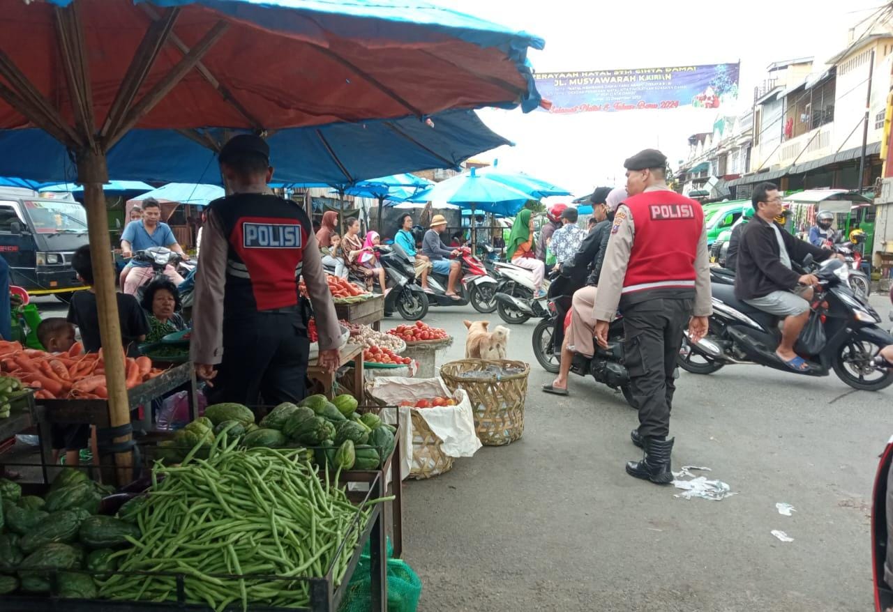 Cegah Kriminalitas Saat Natal dan Jelang Tahun Baru 2025, Sat Samapta Polres Pematangsiantar Intensifkan Patroli Pasar