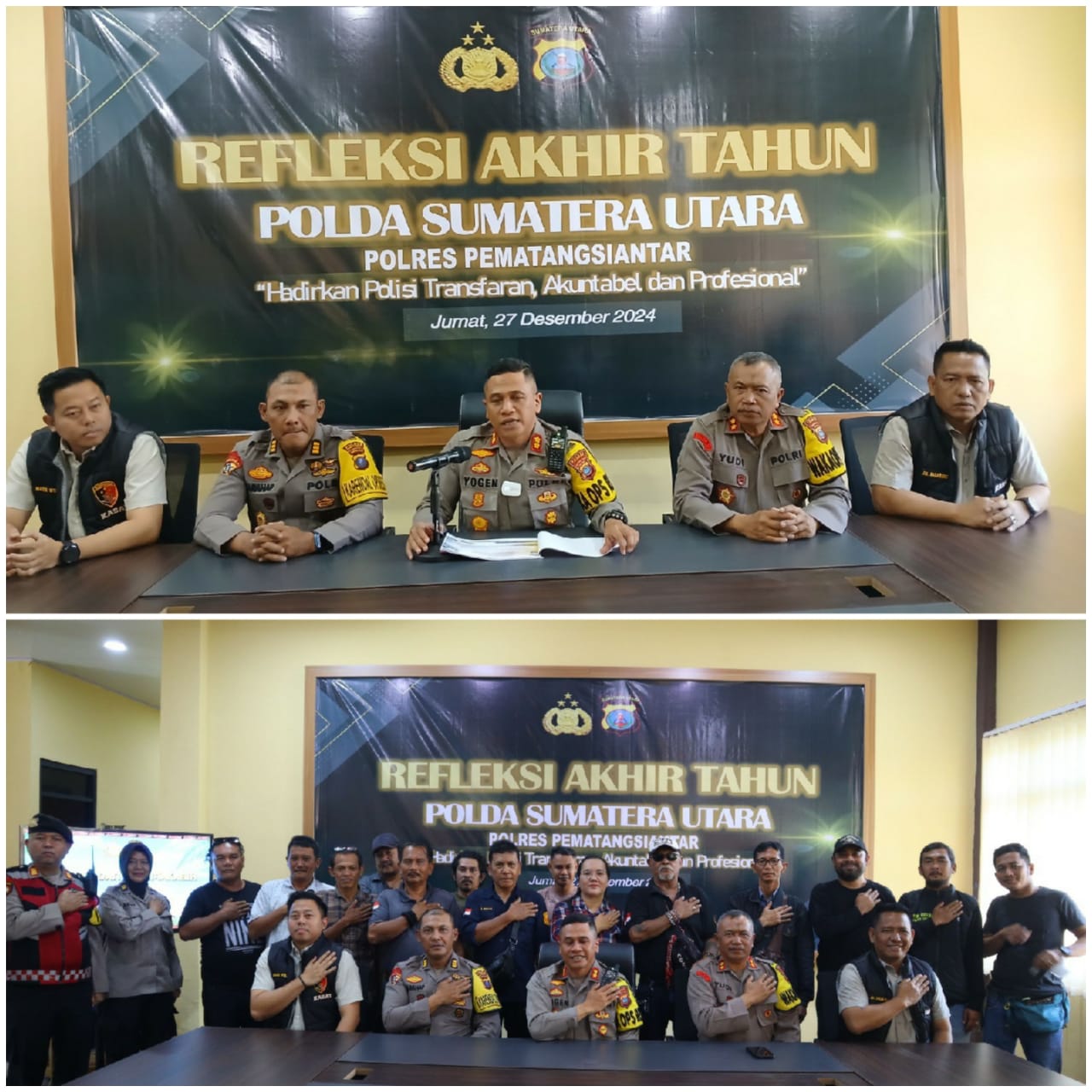 Kapolres Pematangsiantar Pimpin Refleksi Akhir Tahun 2024: “Hadirkan Polisi yang Transparan, Akuntabel dan Profesional”