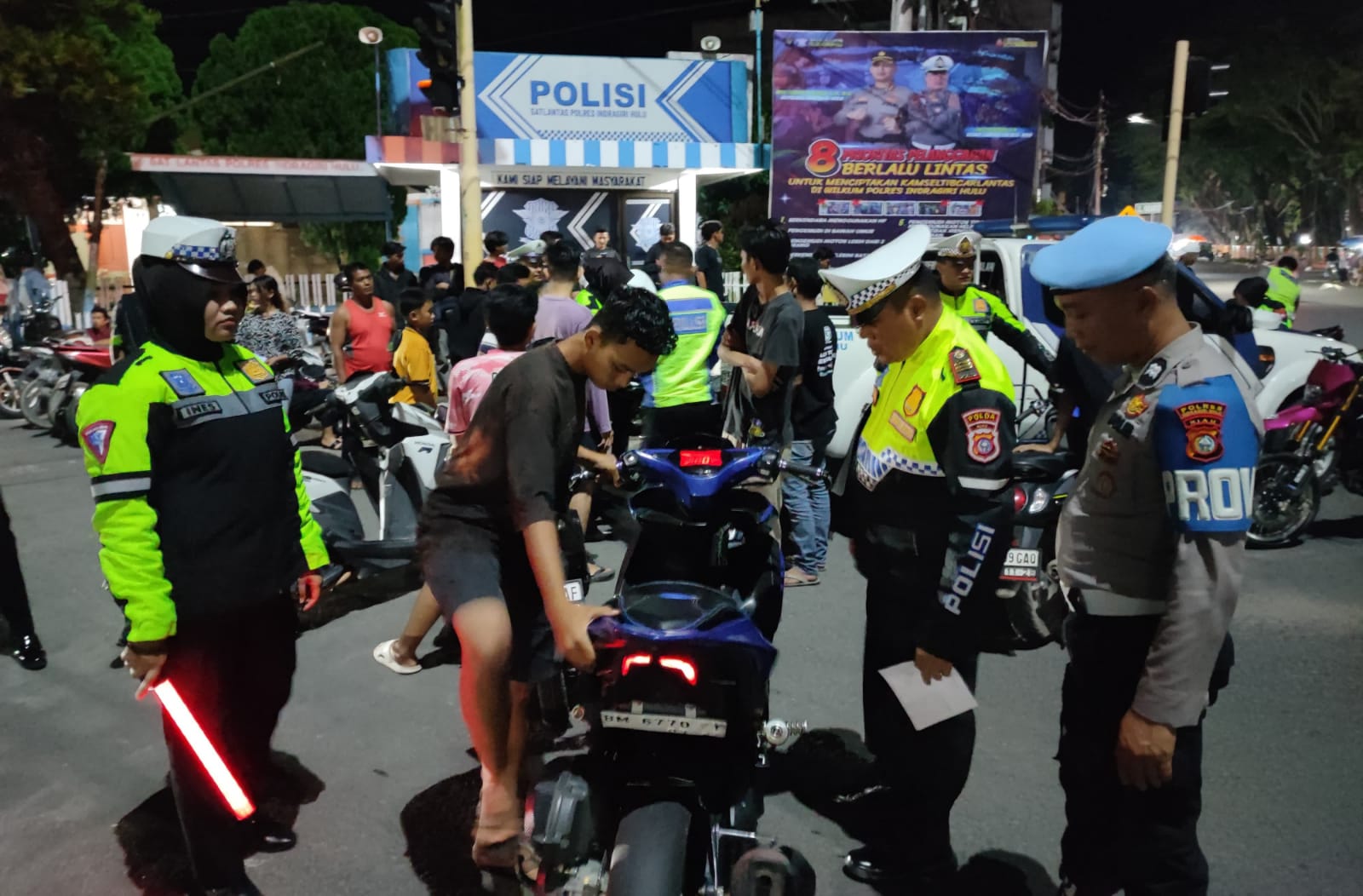 Jelang Pergantian Tahun, Satlantas Polres Inhu Tertipkan Balap Liar 