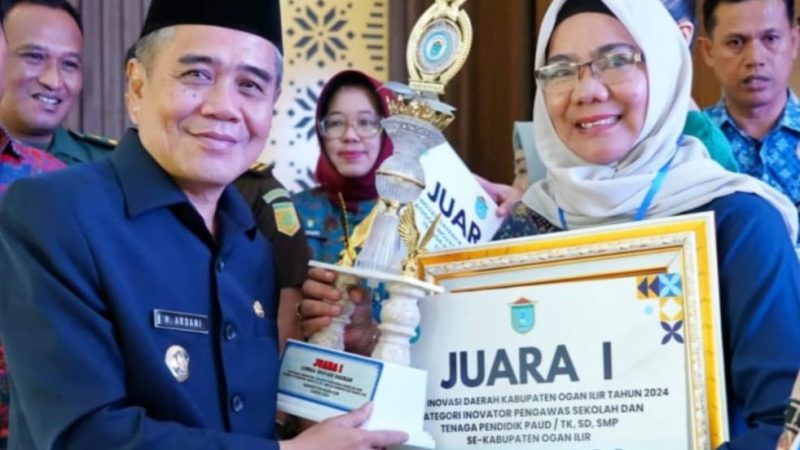 BALITBANGDA Ogan Ilir Menggelar Lomba Inovasi Daerah Bid Pendidikan, Kepsek SMPN 1 Indralaya Raih Juara 1