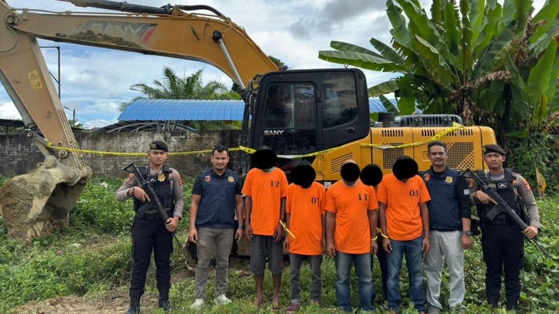 Polisi Tangkap 5 Pelaku Penambangan Ilegal di Nagan Raya