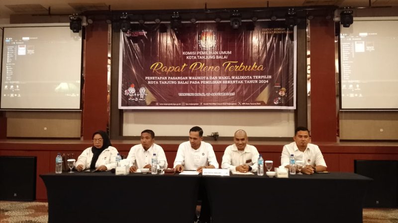 KPU Kota Tanjungbalai Laksanakan Penetapan Pasangan Walikota Terpilih