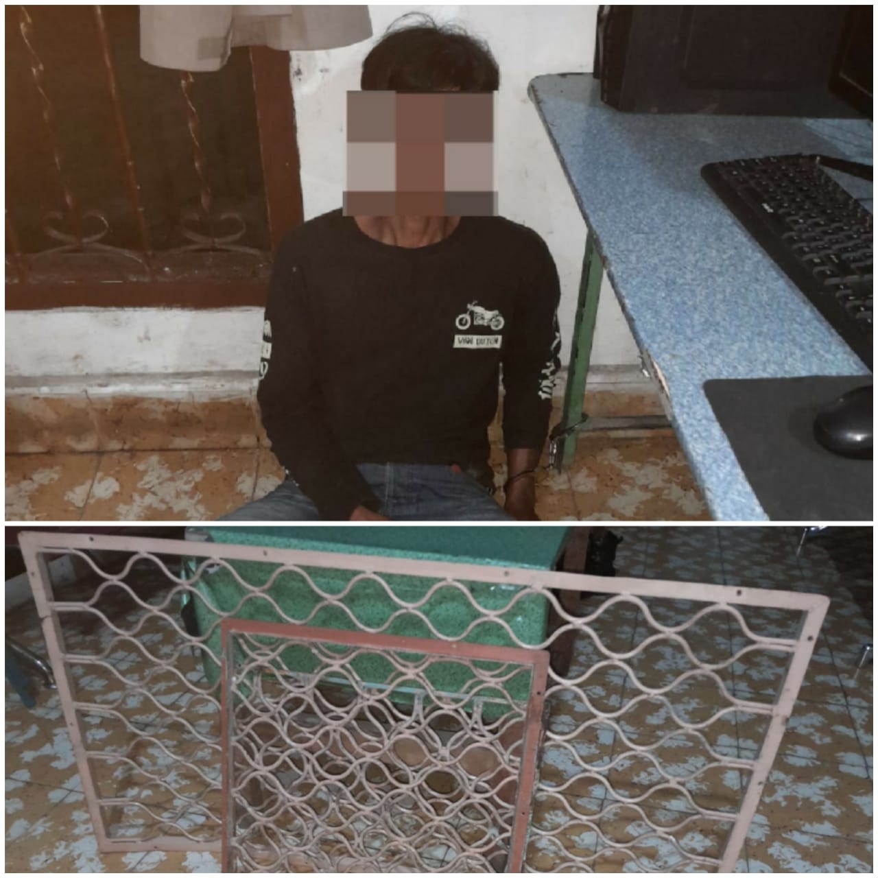 Polsek Siantar Selatan Amankan Terduga Pelaku Pencurian Pagar Rumah Milik Warga