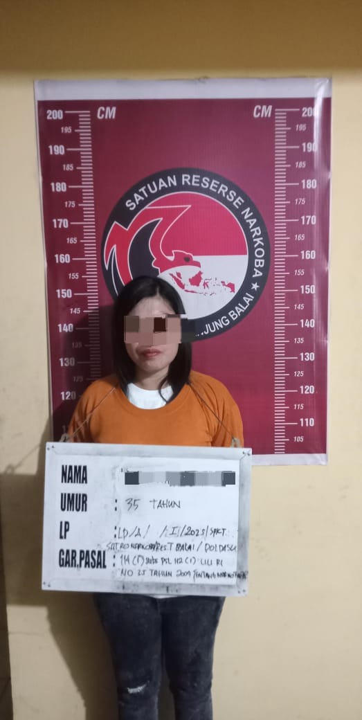 Pengedar Sabu Seorang Perempuan di Tangkap Polres Tanjungbalai