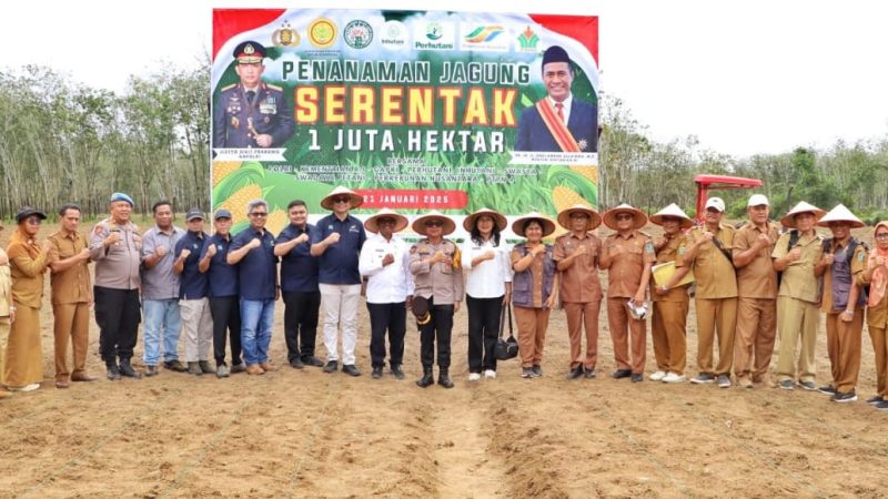 Wakil Bupati Simalungun Hadiri Penanaman Jagung Serentak 1 juta Hektar di Kecamatan Gunung Malela