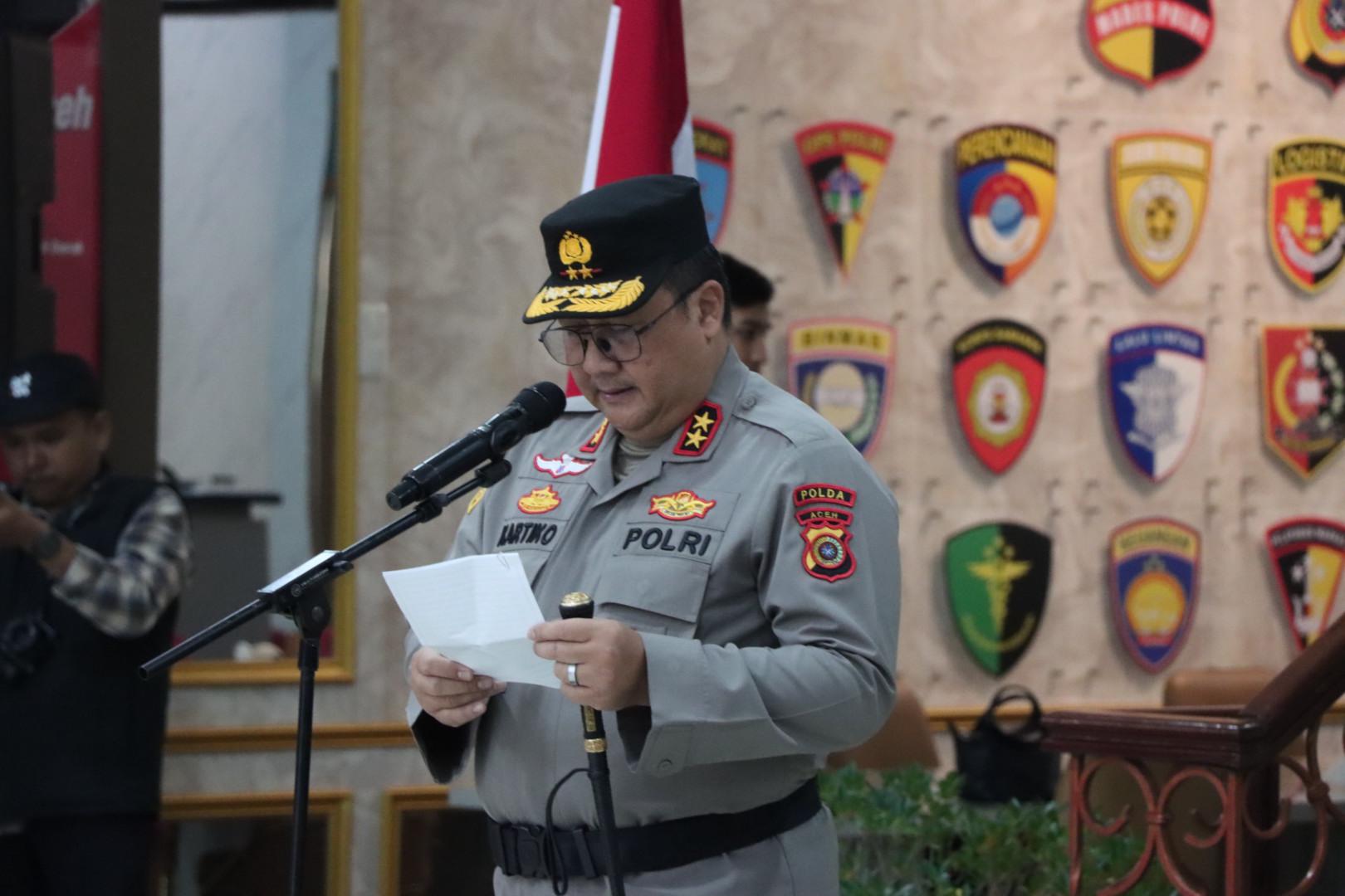 Kapolda Aceh Pimpin Sertijab Dirreskrimsus