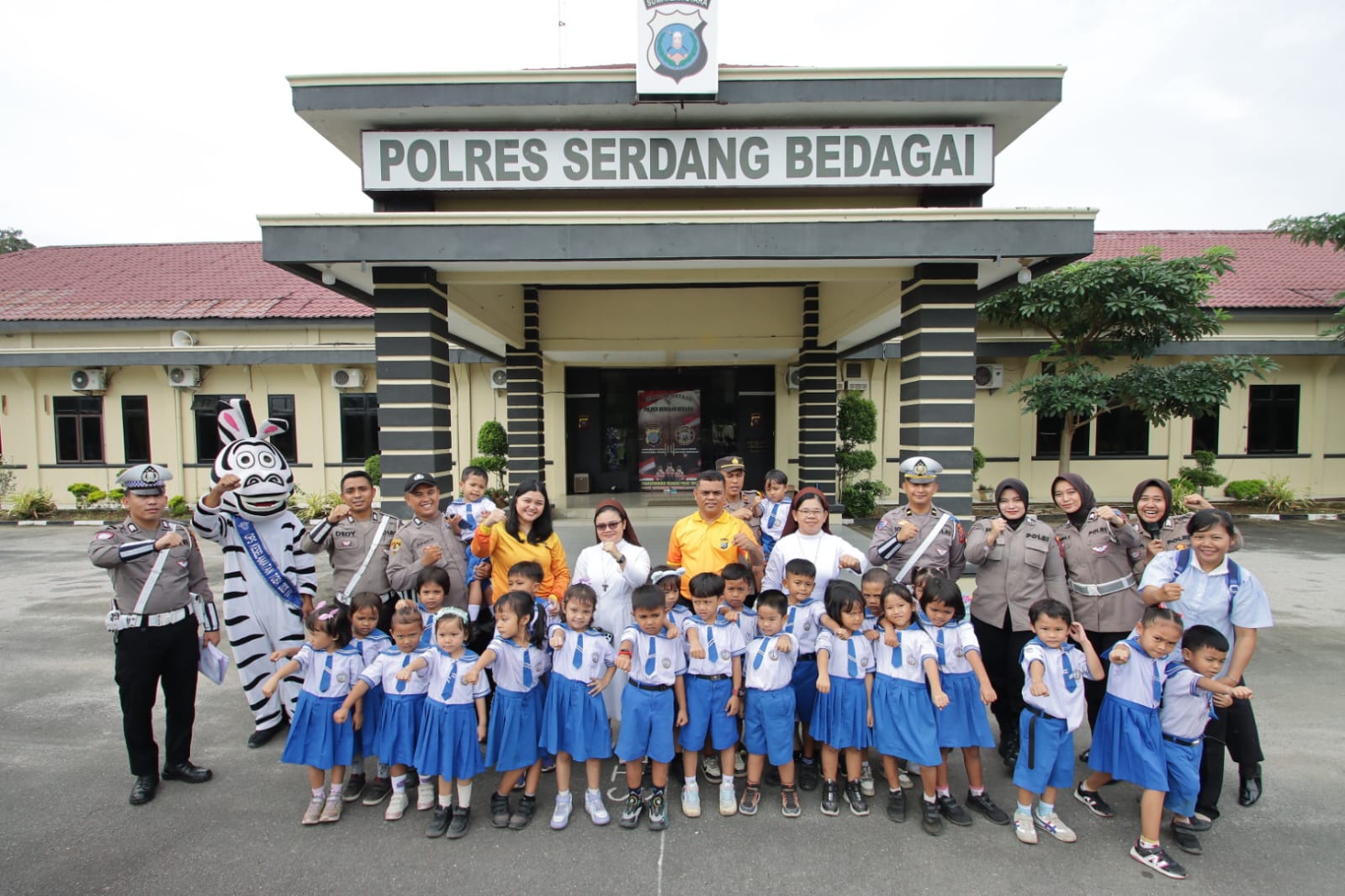Wakapolres Sergai Terima Kunjungan Anak Didik Sekolah Santo Yoseph Sei Rampah