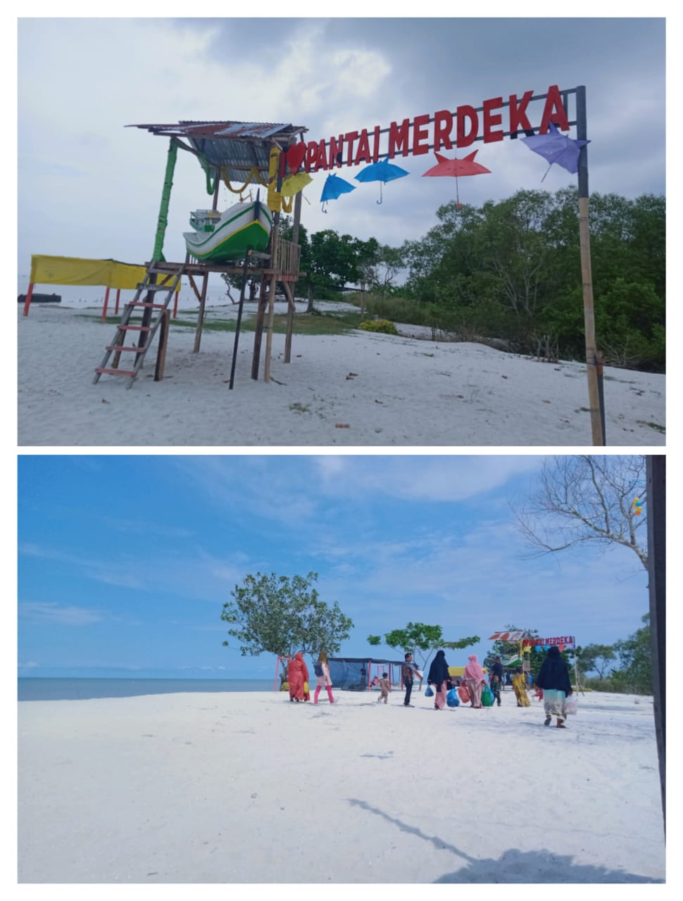 Indahnya Panorama Pantai Merdeka Desa Bagan Kuala Jadi Favorit Wisatawan