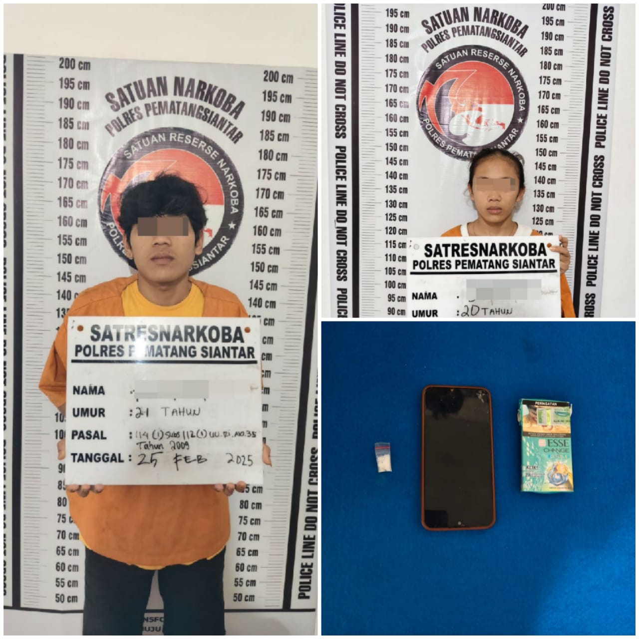 Pasangan Kekasih Bawa Sabu di Jalan Handayani, Diamanakan Polres Pematangsiantar