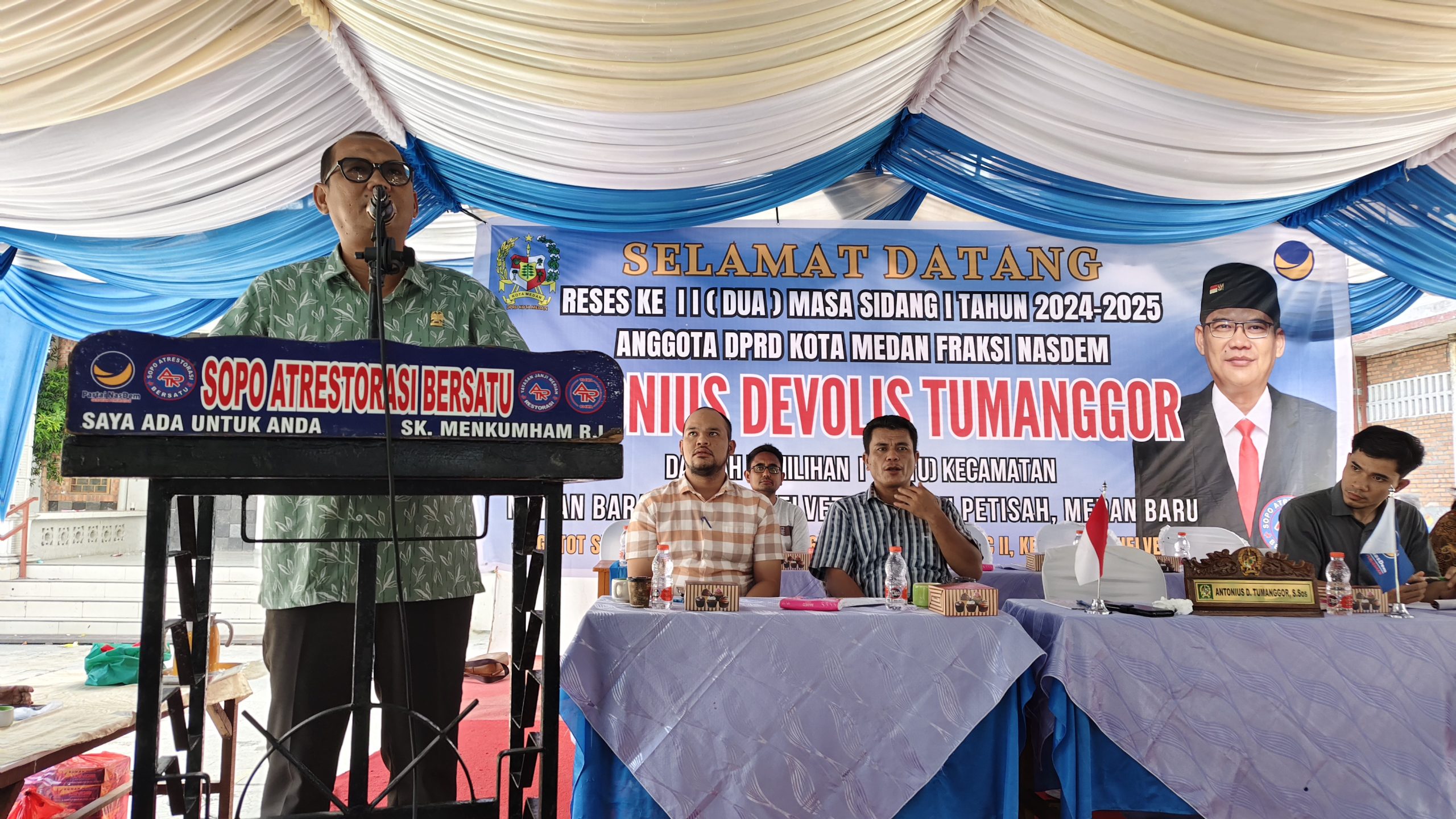 Reses Ke II Masa Sidang 1, Antonius Tumanggor Tampung Aspirasi Masyarakat Kecamatan Medan Helvetia, Masalah Lampu Jalan, Drainase, Jalan dan Adminduk Jadi Keluhan Utama