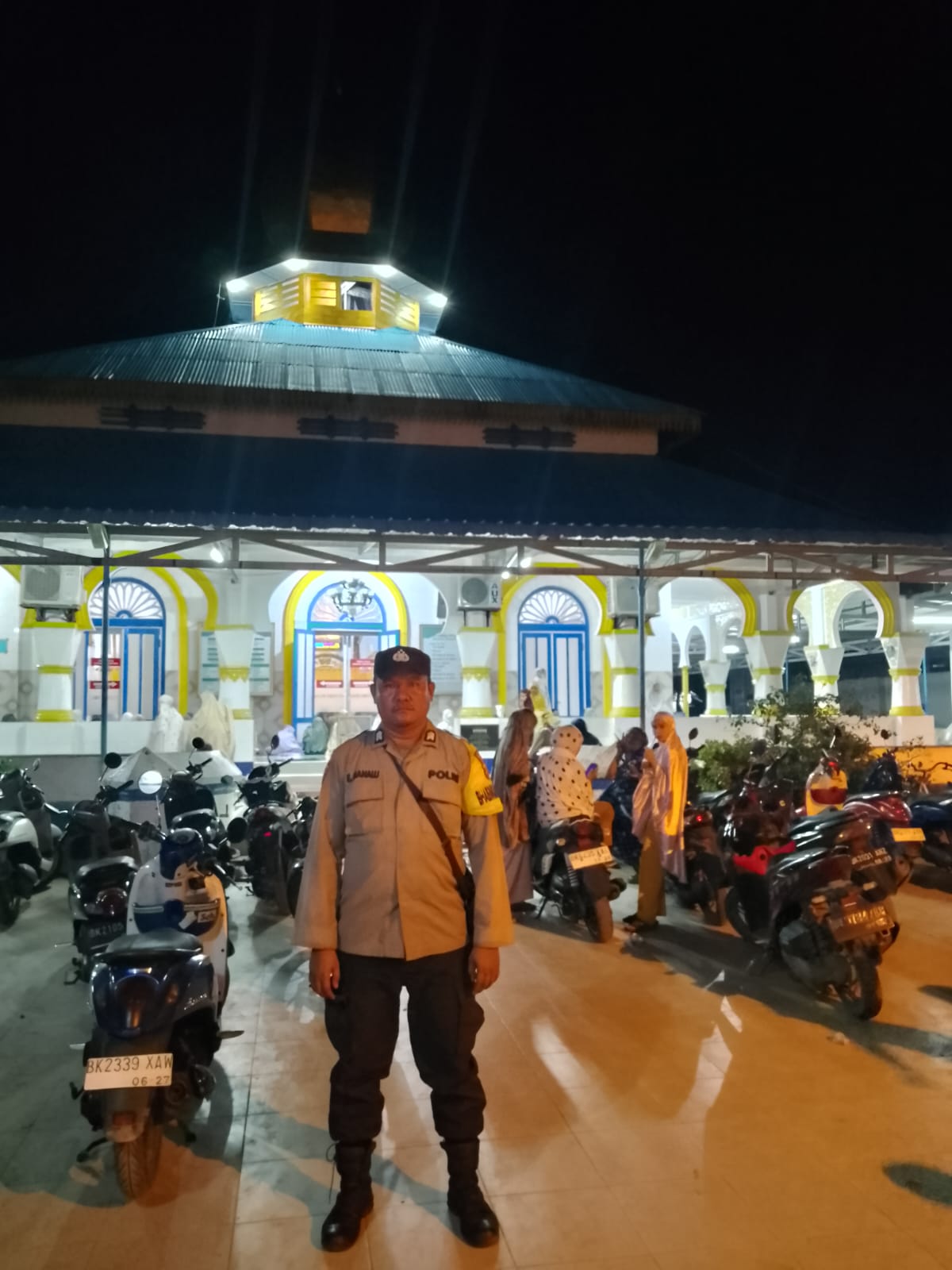 Beri Rasa Aman Ibadah Ramadhan, Polsek Tanjung Beringin Gelar Patroli