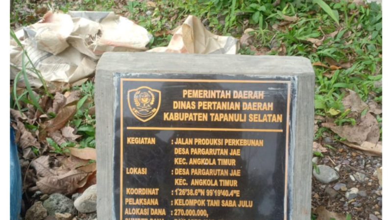 Diminta Kajari Tapanuli Selatan Periksa Pekerjaan Dinas Pertanian