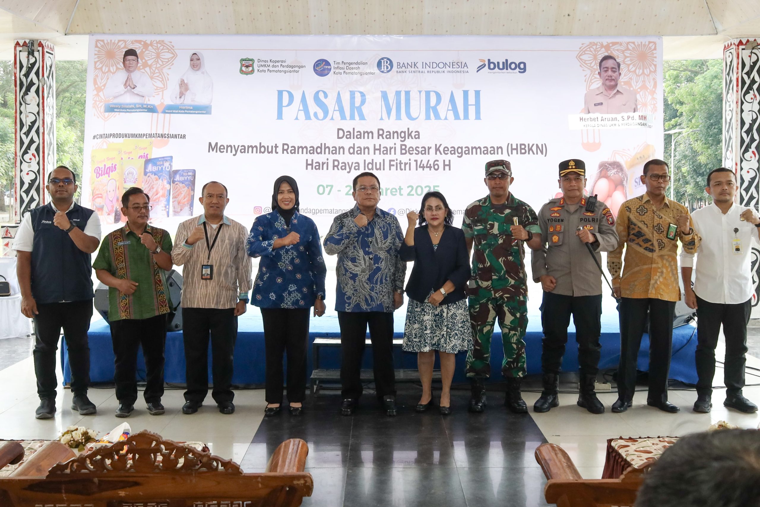 Wali Kota Pematangsiantar Wesly Silalahi SH MKn Buka Pasar Murah dalam Rangka Menyambut Ramadhan dan Hari Raya Idul Fitri 1446 H