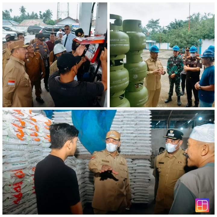 Bupati Baharuddin Siagian Kunjungi SPBU, SPBE dan Kilang Padi, Pastikan Ketersediaan BBM, LPG dan Beras
