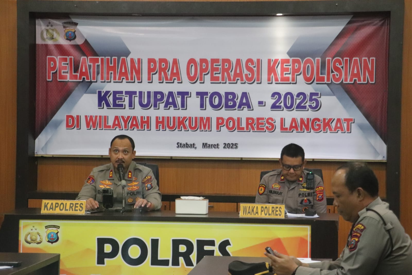 Pastikan Kesiapan Pengamanan Mudik Lebaran,Polres Langkat Gelar Latpraops Ketupat Toba 2025