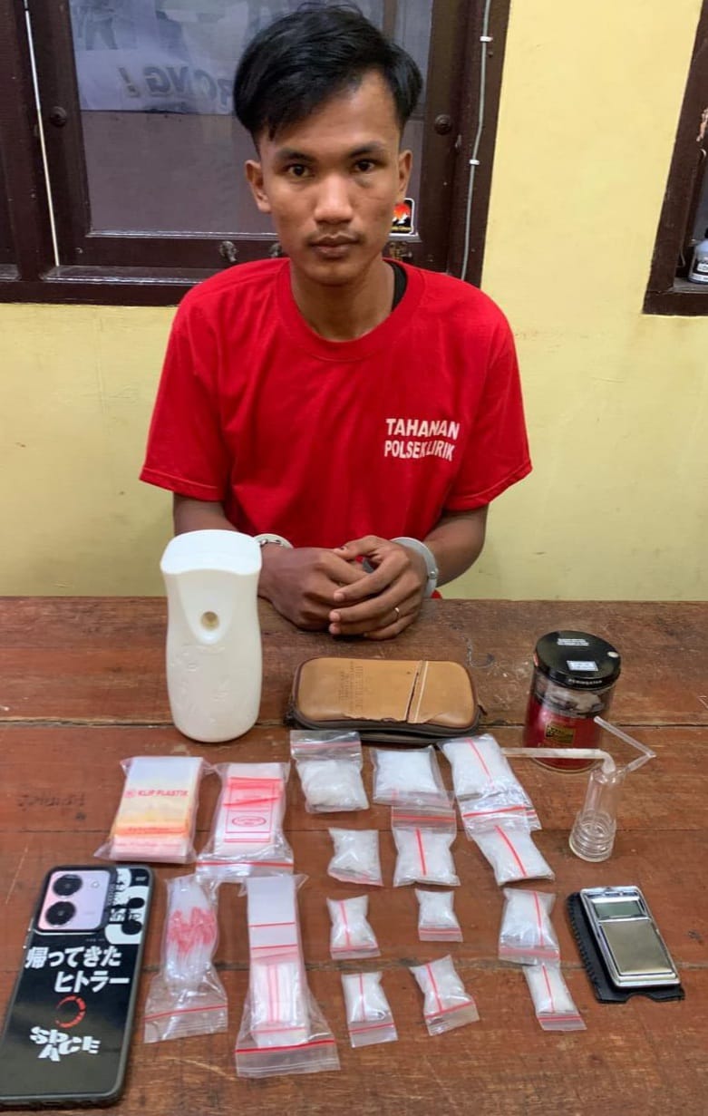 Kapolsek Lirik Inhu Ungkap Bandar Narkoba, Ratusan Gram Sabu di Amankan