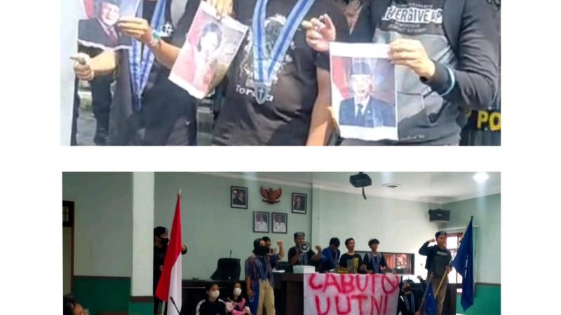 Aksi Unras Tolak UU TNI, GMKI Pematangsiantar-Simalungun Bakar Foto Presiden, Ketua DPR-RI dan Sufmi Dasco