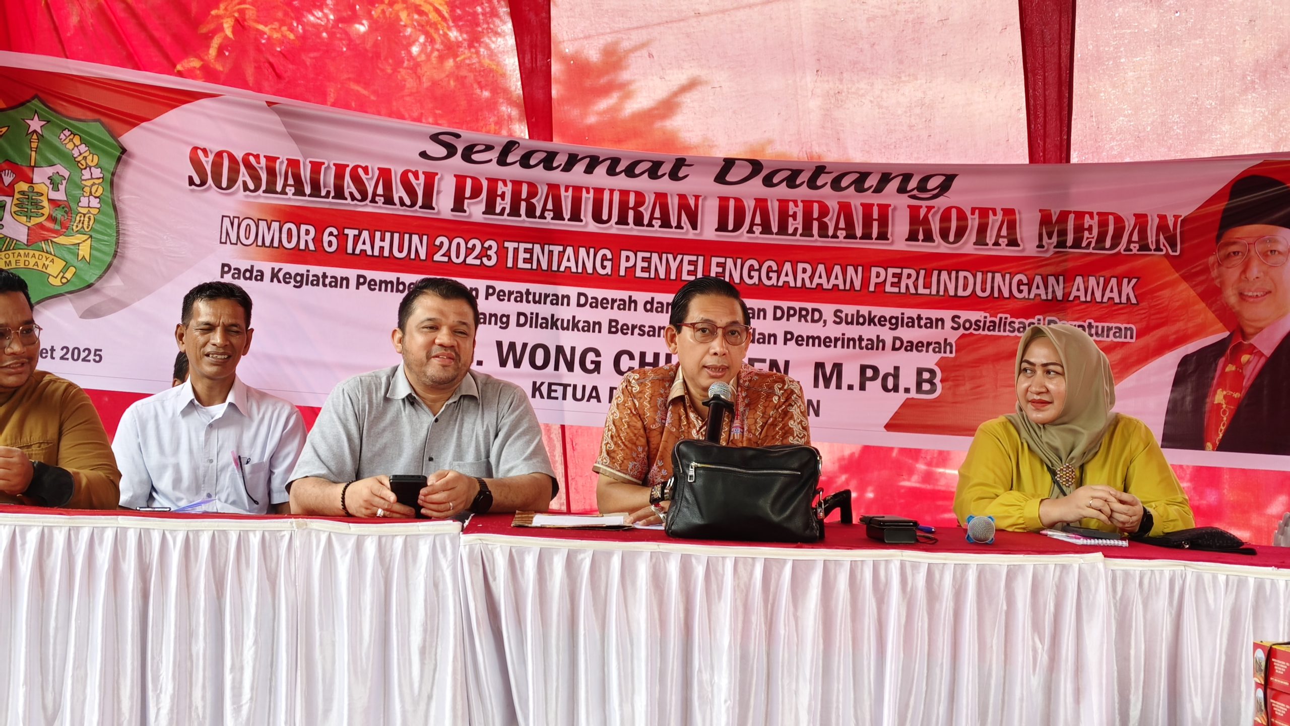 Ketua DPRD Medan, Wong Chun Sen Sosialisasikan Perda No.6 Tahun 2023 Tentang Penyelenggaraan Perlindungan Anak