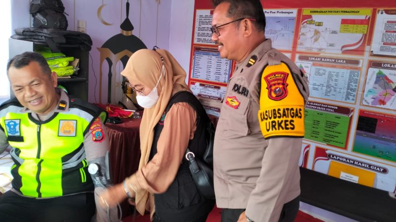 Pastikan Kesehatan Personil, Polres Sergai Turunkan Tim Dokkes di Pos Pam I Perbaungan