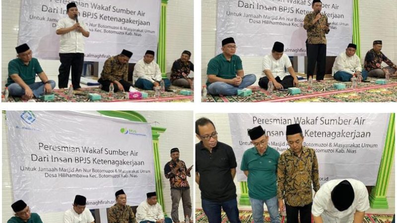 Penandatanganan Prasasti Tandai Peresmian Wakaf Sumber Air dari Insan BPJS Ketenagakerjaan