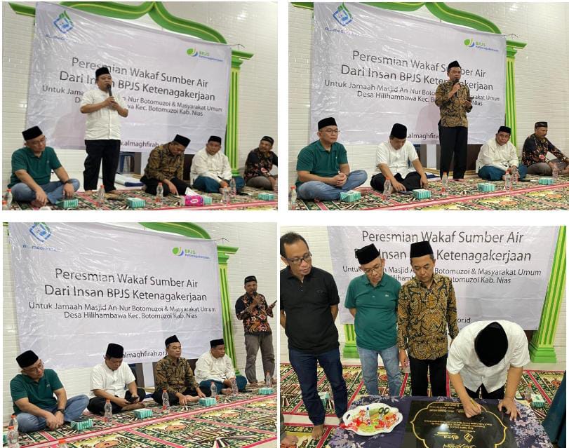 Penandatanganan Prasasti Tandai Peresmian Wakaf Sumber Air dari Insan BPJS Ketenagakerjaan