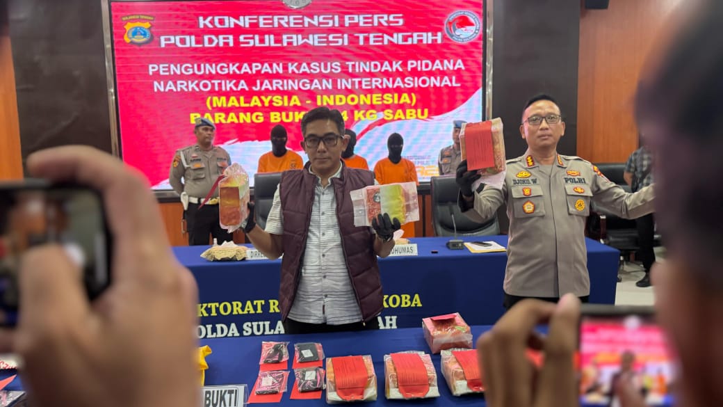 Polisi Menggagalkan Peredaran 24 Kg Sabu di Palu, 3 Pelaku Telah Ditangkap