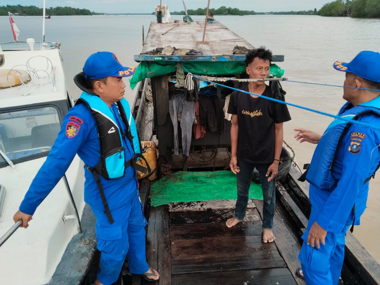 Sat Pol Airud Polres Tanjung Balai Rutin Monitoring Keluar Masuk Kapal