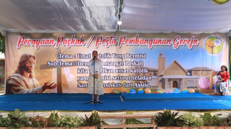 Kapolres Pematangsiantar Hadiri Perayaan Paskah dan Pesta Pembangunan Gereja Paroki ST. Fransiskus Assisi