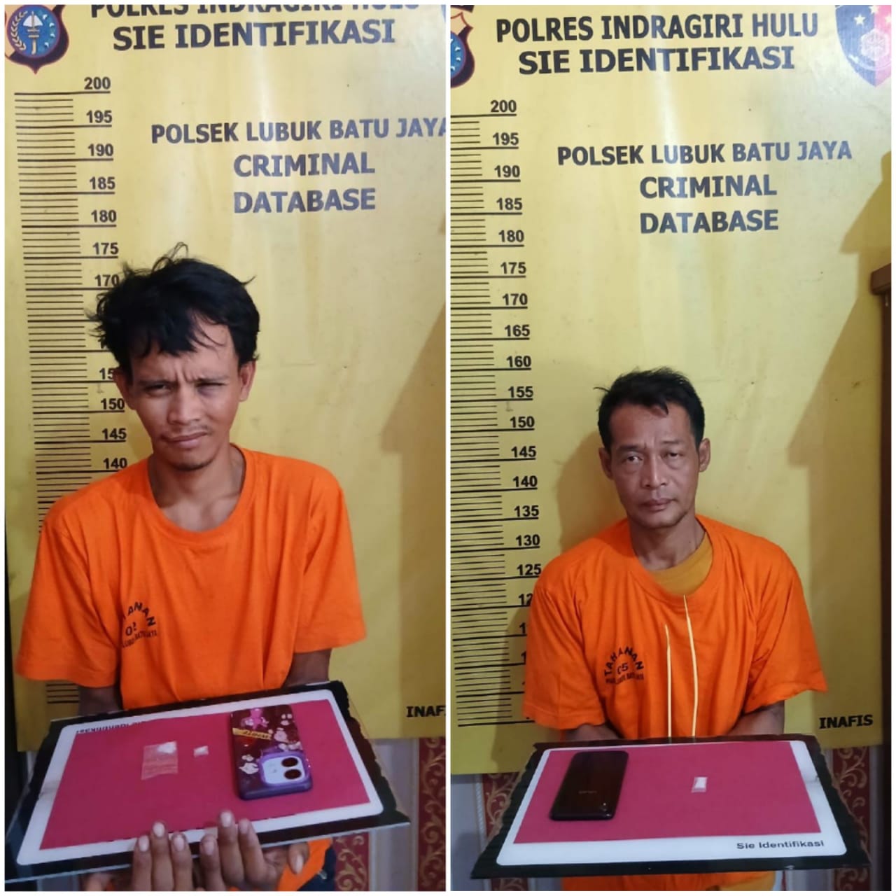 Polsek Lubuk Batu Jaya Inhu Sikat Pengedar Narkoba Jenis Sabu 