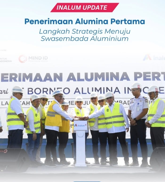 INALUM Terima Pengiriman Perdana Alumina dari SGAR Mempawah, Langkah Strategis Menuju Kemandirian Aluminium Nasional