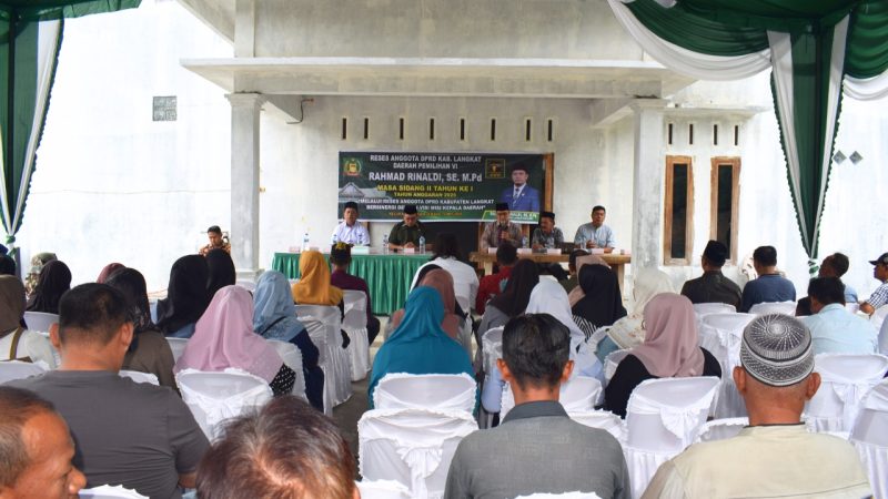 Anggota DPRD Langkat Rahmad Rinaldi Jemput Aspirasi Warga Kelurahan Pekan Gebang