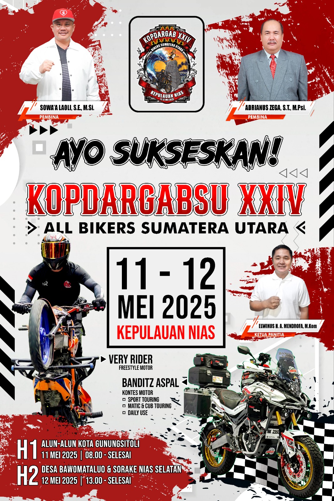 KOPDARGABSU XXIV Di Kepulauan Nias 11-12 Mei 2025 Targetkan Peserta 2000 Bikers