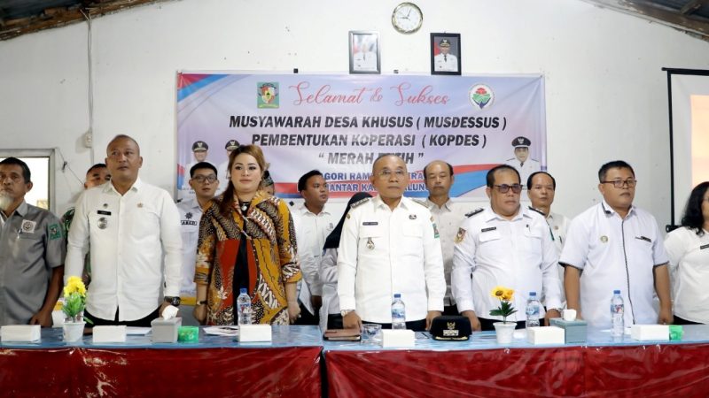 Dukung Realisasi Program Asta Cita Presiden RI Dalam Memperkuat Ekonomi Rakyat, Bupati Simalungun Buka Musdessus Pembentukan Kopdes Merah Putih di Nagori Rambung Merah