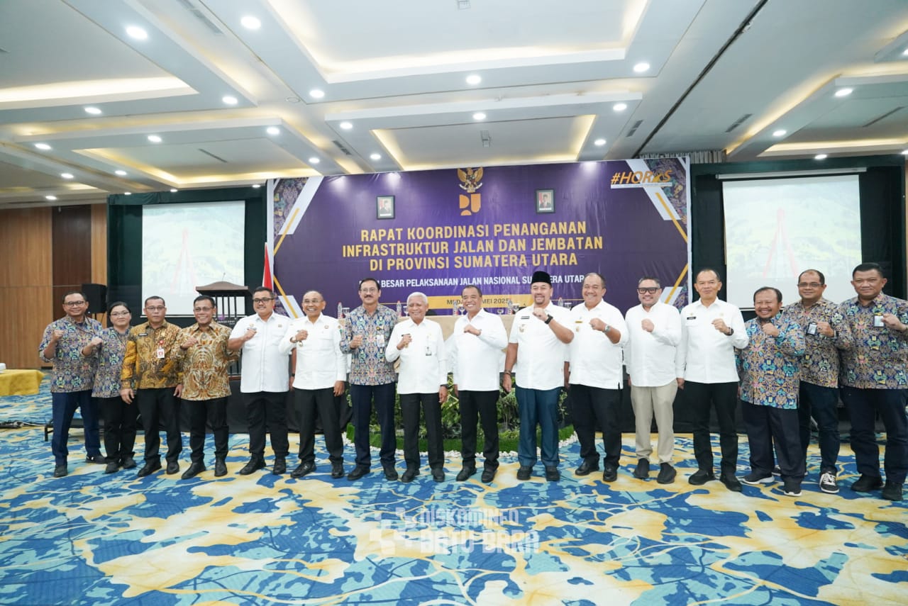 Bupati Baharuddin Siagian Hadiri Rakor Penanganan Infrastruktur Jalan dan Jembatan di Provsu