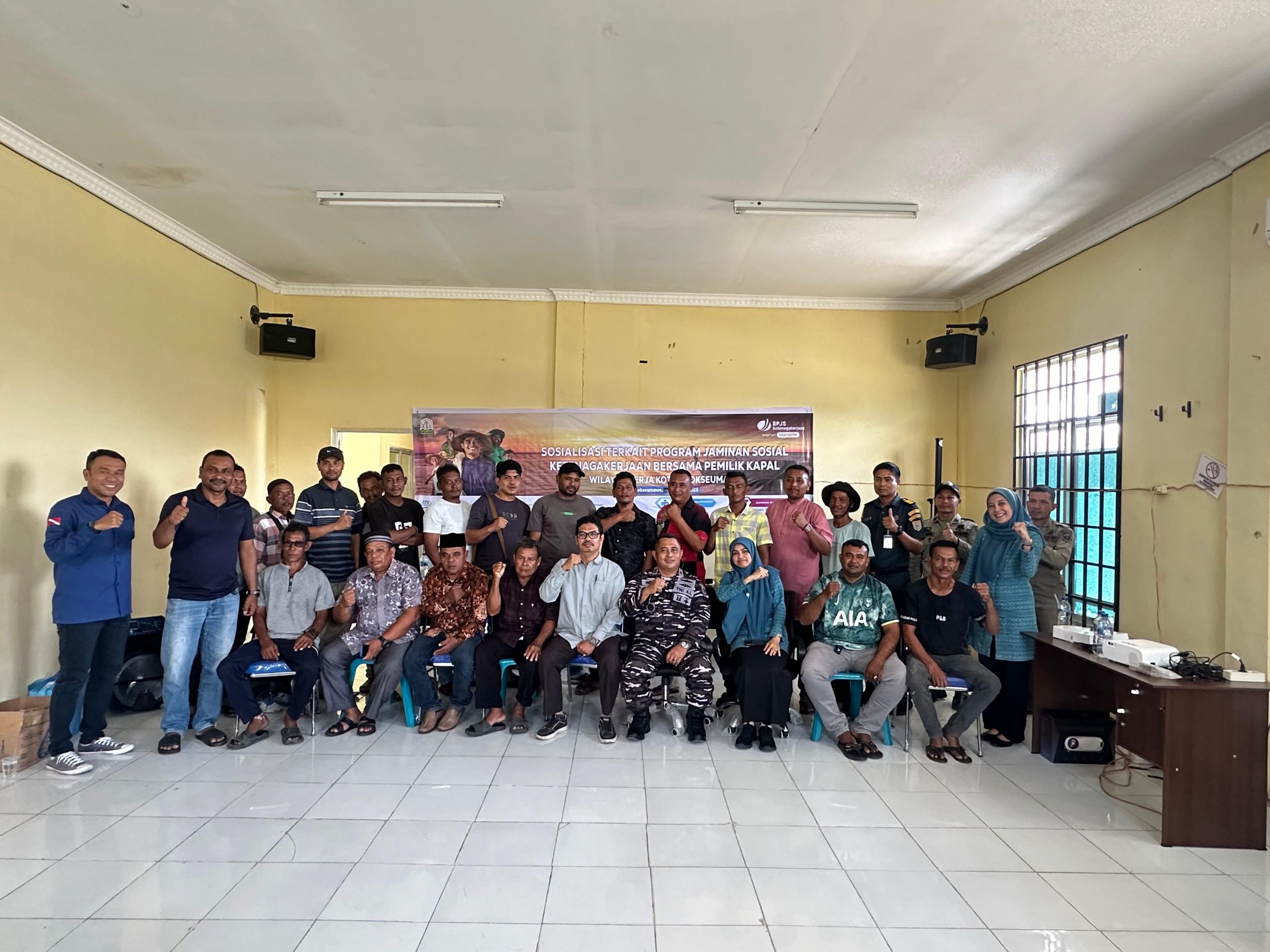 BPJS Ketenagakerjaan dan PPI Pusong Gencarkan Sosialisasi Perlindungan Nelayan di Lhokseumawe