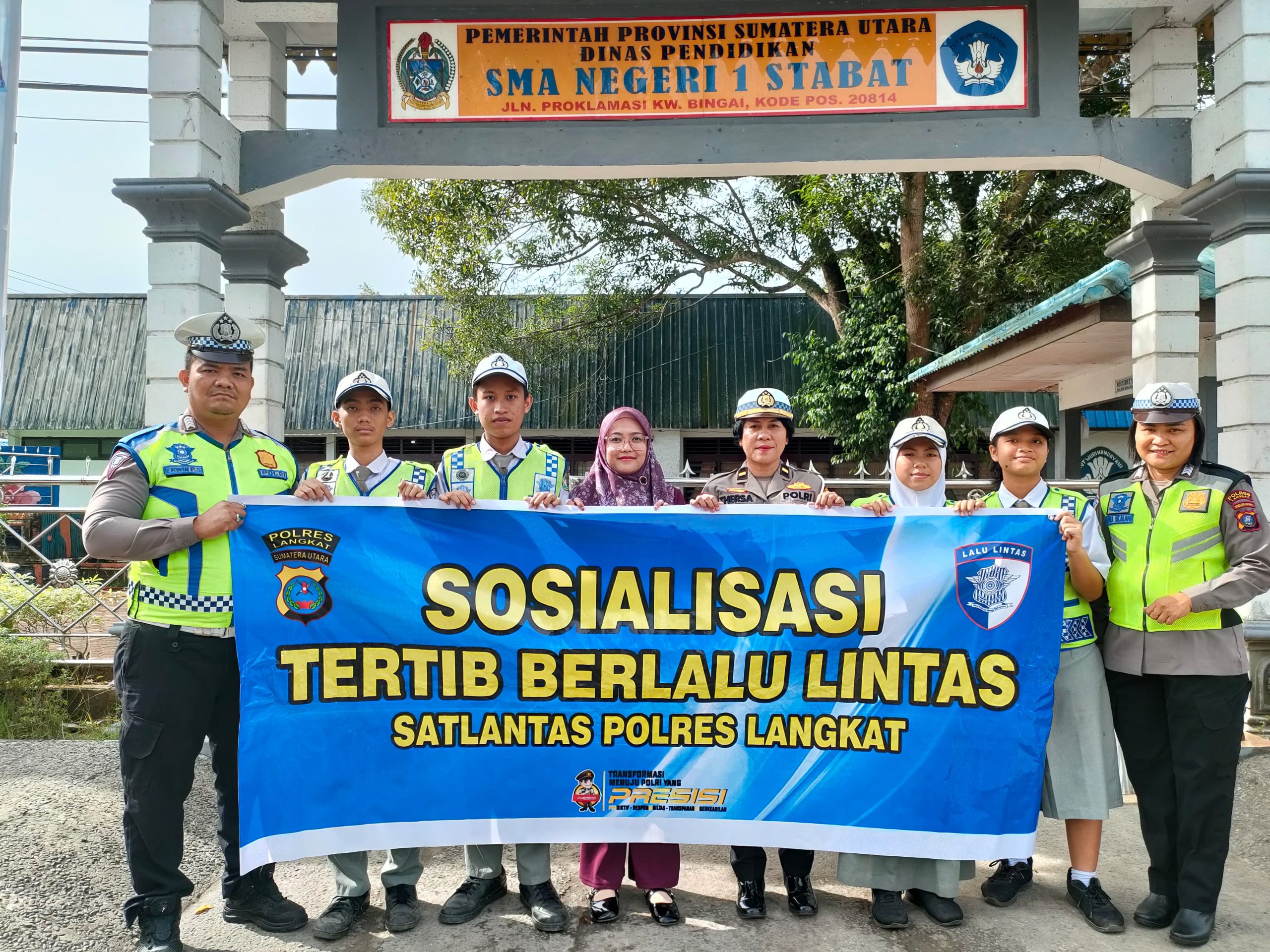 Sat Lantas Polres Langkat Laksanakan sosialisasi Tertib Berlalu Lintas untuk Masyarakat