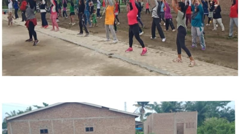 Jalin Sinergitas, Desa Pekan Tanjung Beringin Giat Senam Sehat Para Kader