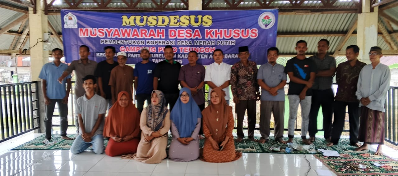 Pemerintah Kecamatan Pante Ceureumen Dukung Percepatan Pembentukan Koperasi Merah Putih