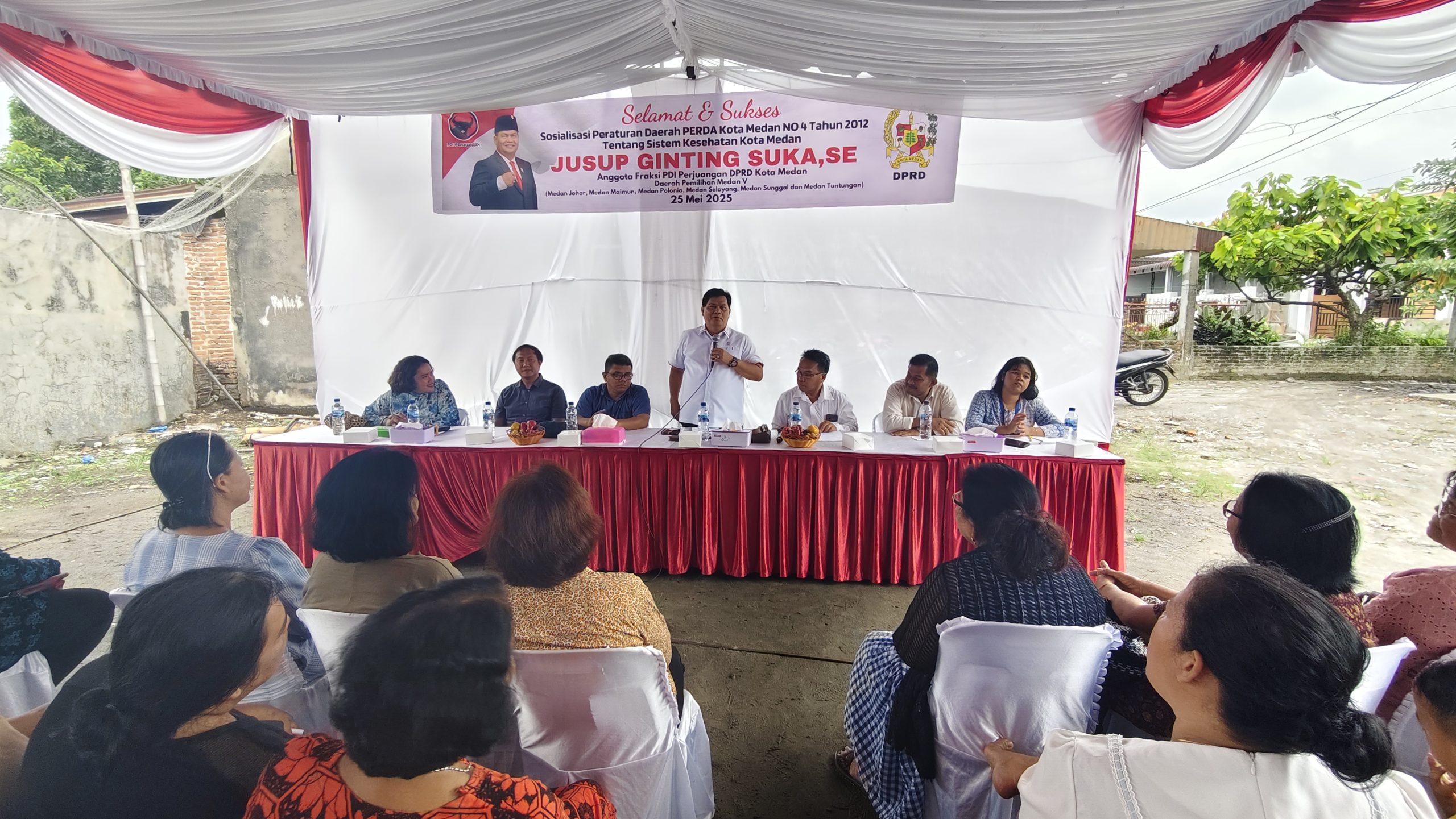 Gelar Sosper Tentang Sistem Kesehatan Medan di Kelurahan Sempakata, Jusup Ginting : Warga tidak perlu kawatir Kota Medan sudah ada UHC