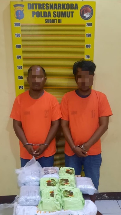 Polda Sumut Berhasil Gagalkan Peredaran 9 Kg Sabu, Dua Kurir Ditangkap di Tanjungbalai