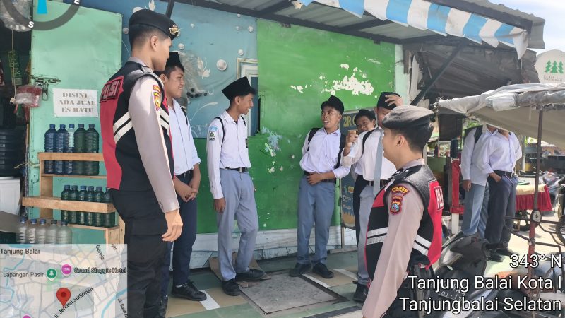 Antisipasi Tawuran di Kalangan Pelajar, Polres Tanjung Balai Pengamanan Saat Jam Pulang Sekolah