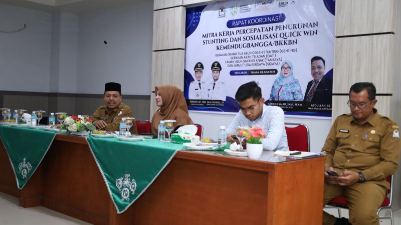 Pemerintah Kabupaten Aceh Barat laksanakqn Rapat Koordinasi Tim Percepatan Penurunan Stunting (TPPS)