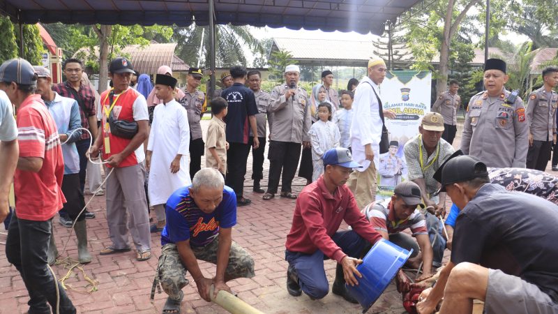 Indahnya Berbagi, Kapolres Langkat Serahkan Hewan Kurban di Idul Adha 1446 H/2025
