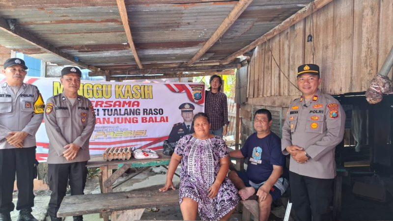 Polres Tanjung Balai Berbagi Berkah Kepada Warga Dalam Kegiatan Minggu Kasih