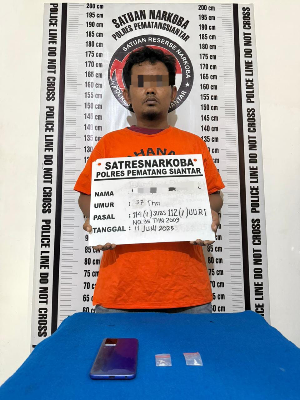 Sat Resnarkoba Polres Pematangsiantar Amankan Pemilik 2 Paket Sabu