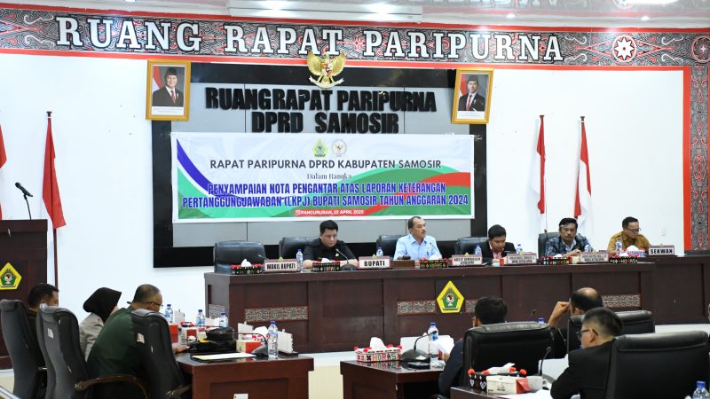 Bupati Samosir Sampaikan Nota Pengantar LKPJ Tahun Anggaran 2024
